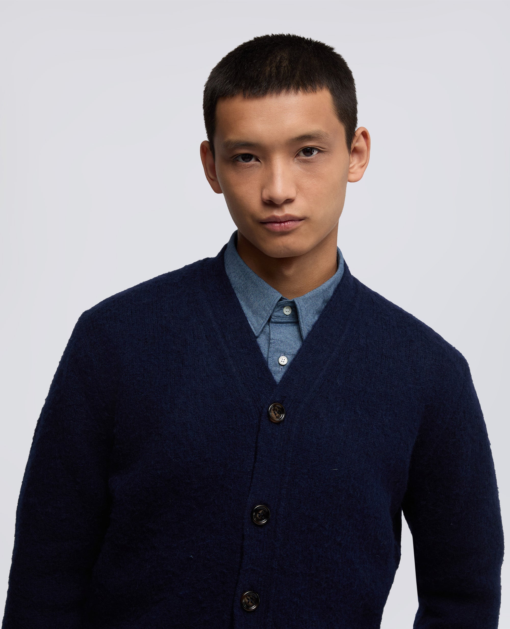 CARDIGAN IN LANA SHETLAND-NAVY-NAVY-AZUL MARINO-NAVY-NAVY