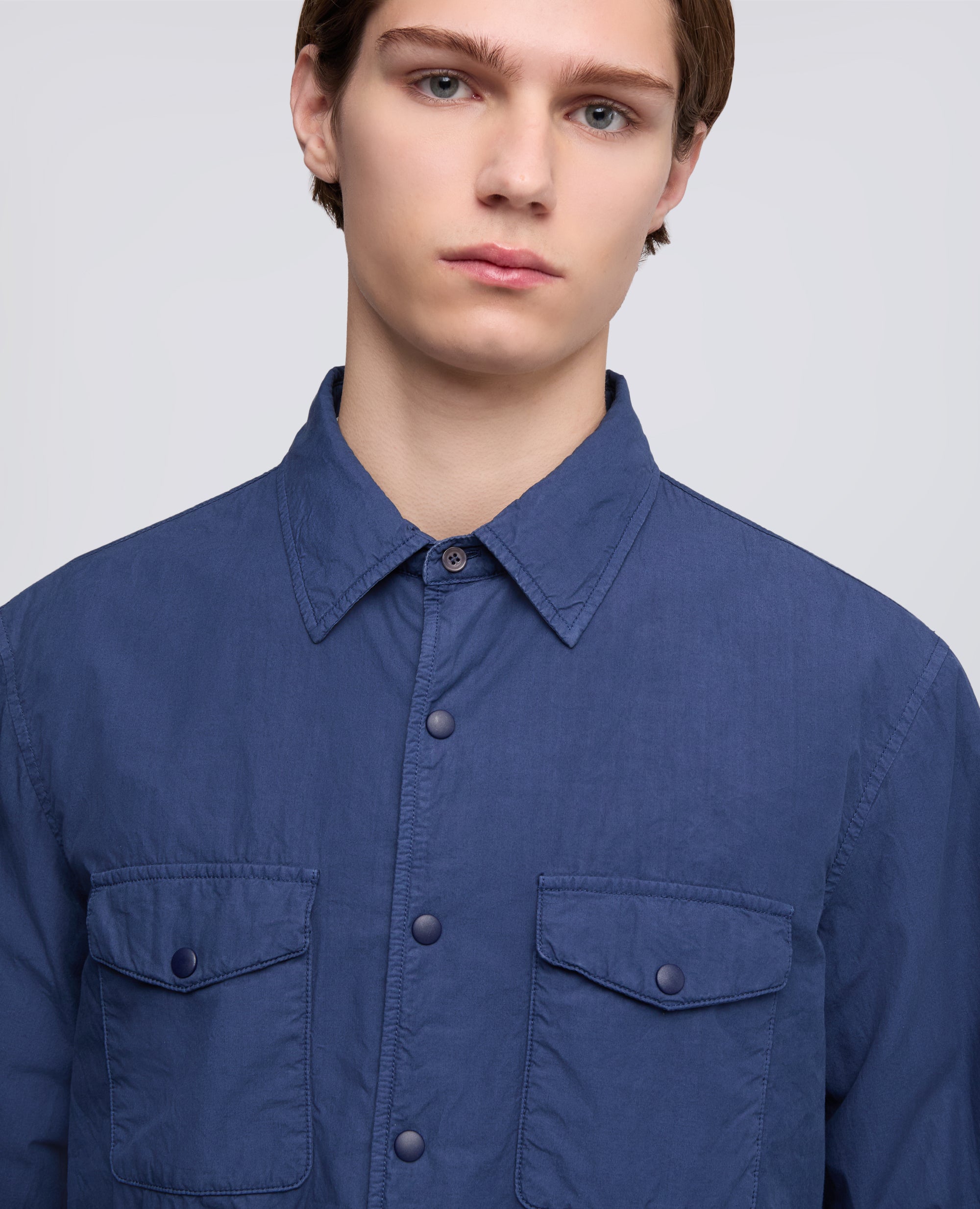 CAMICIA 13 PIU IN POPELINE DI COTONE-AVIO-AIR FORCE BLUE-AZUL MILITAR-AIR-BLEU AVIATION