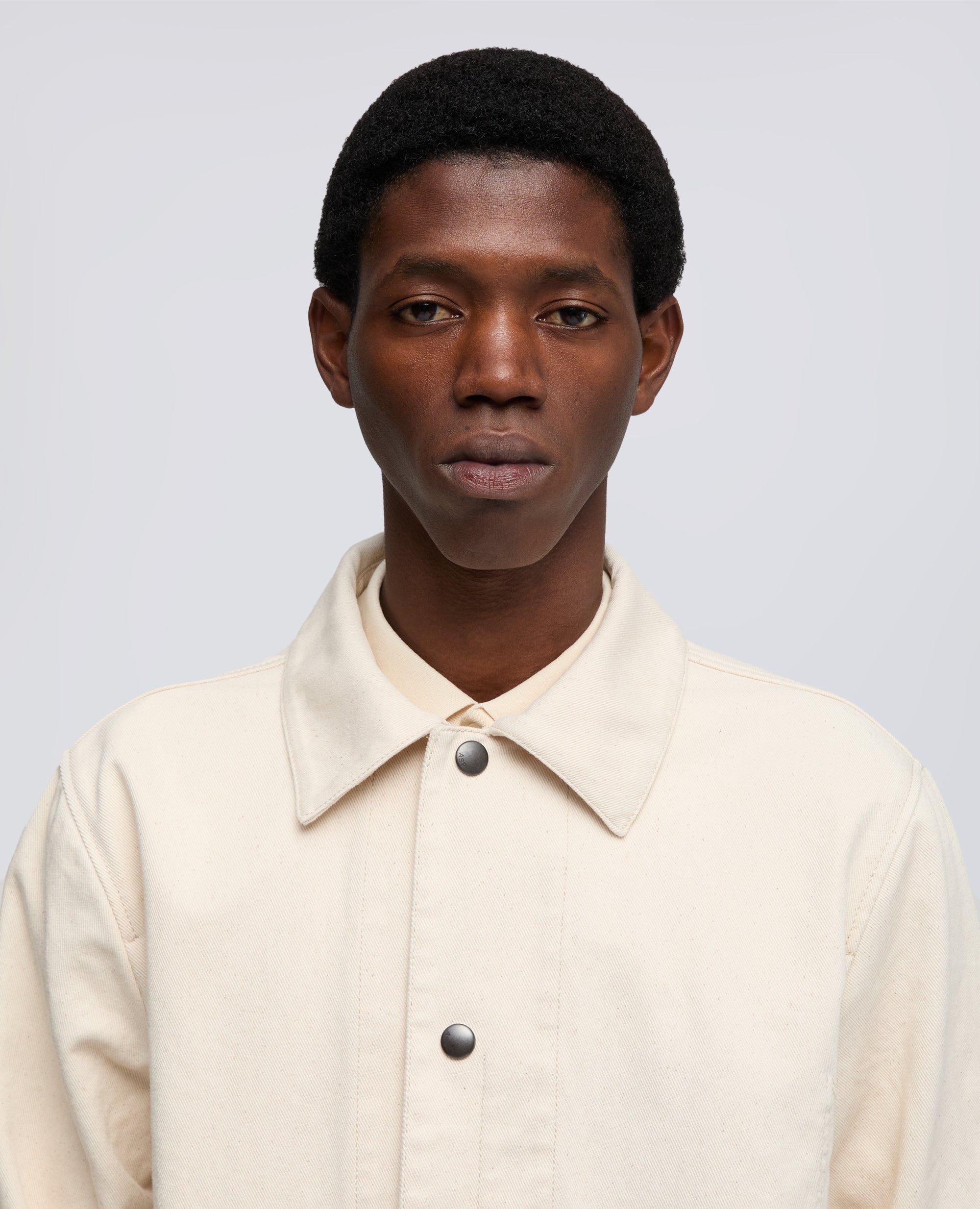 CAMICIA A GIACCA IN BULL DI COTONE NATURALE-NATURALE-NATURAL-NATURAL-NATURLICH-NATUREL