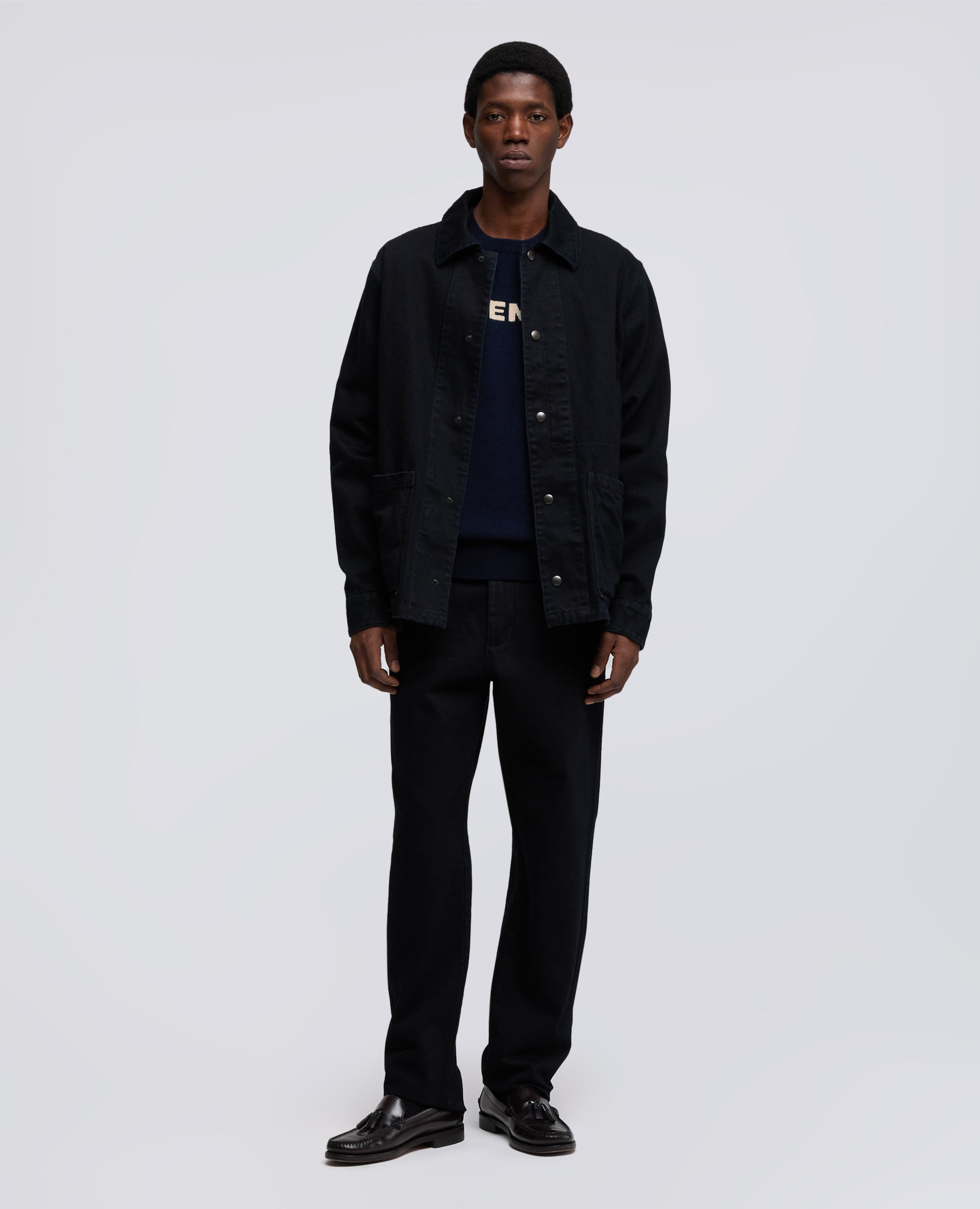 CAMICIA A GIACCA IN DENIM-DENIM SCURO-DARK DENIM-DENIM OSCURO-DUNKLES DENIM-DENIM FONCE