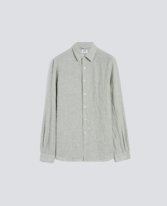 CAMICIA COMMA IN LINO DELAVE-SALVIA-SAGE GREEN-ARENA-SALBEIGRUN-SAUGE