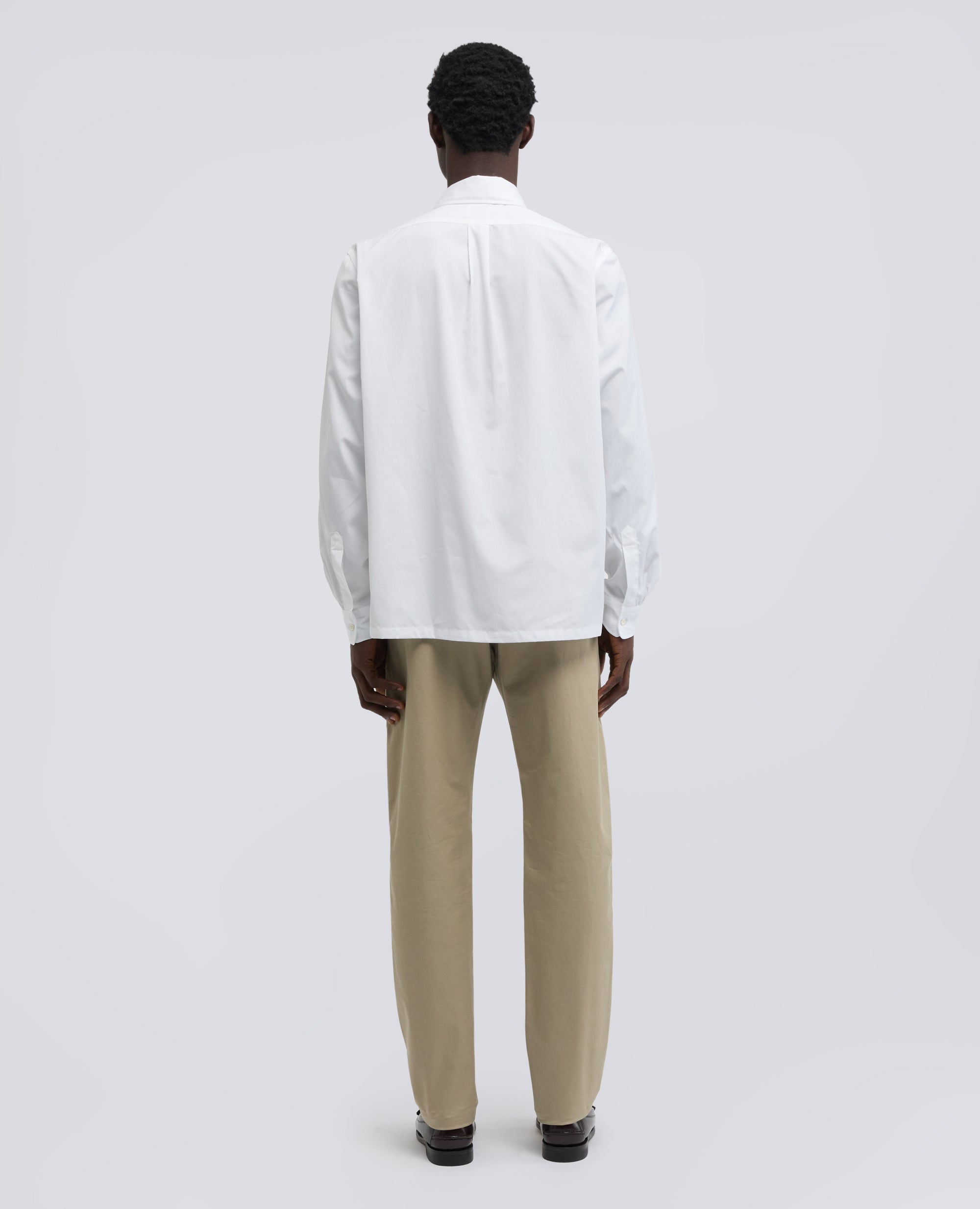 CAMICIA IN POPELINE DI COTONE BOX CUT-BIANCO-WHITE-BLANCO-WEISS-BLANC