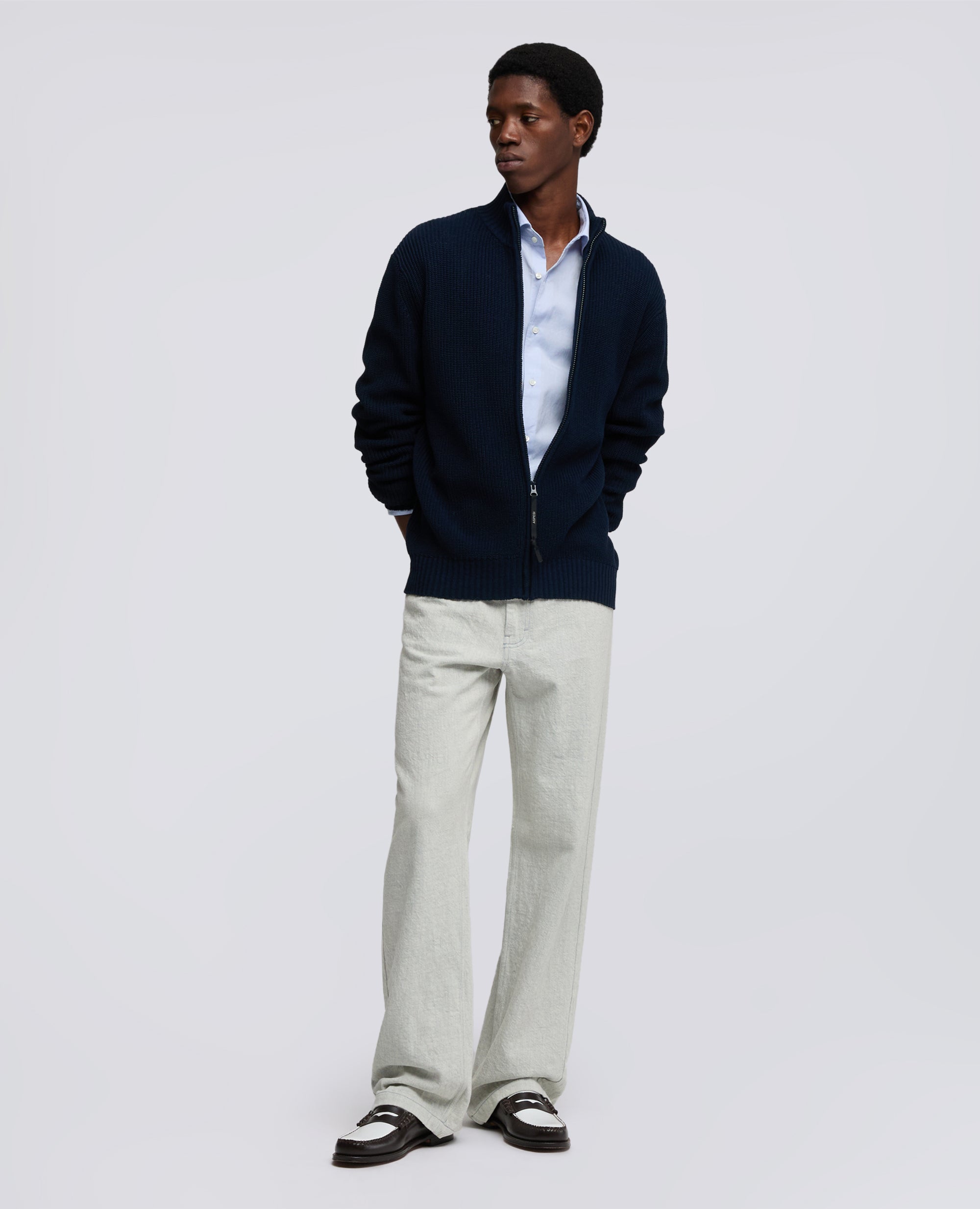 CAMICIA IN PIN POINT CON COLLO FRANCESE-AZZURRO-SKY BLUE-AZUL CLARO-HIMMELBLAU-BLEU CIEL