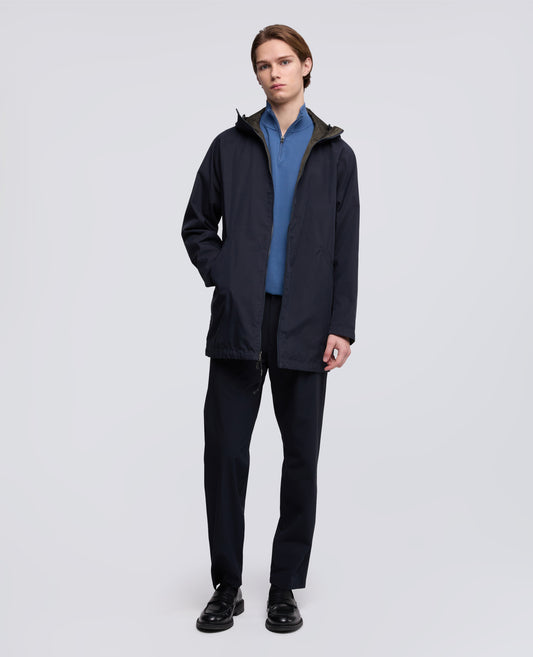 GIUBBOTTO REVERSIBILE IN TWILL DI COTONE-NAVY-NAVY-AZUL MARINO-NAVY-NAVY