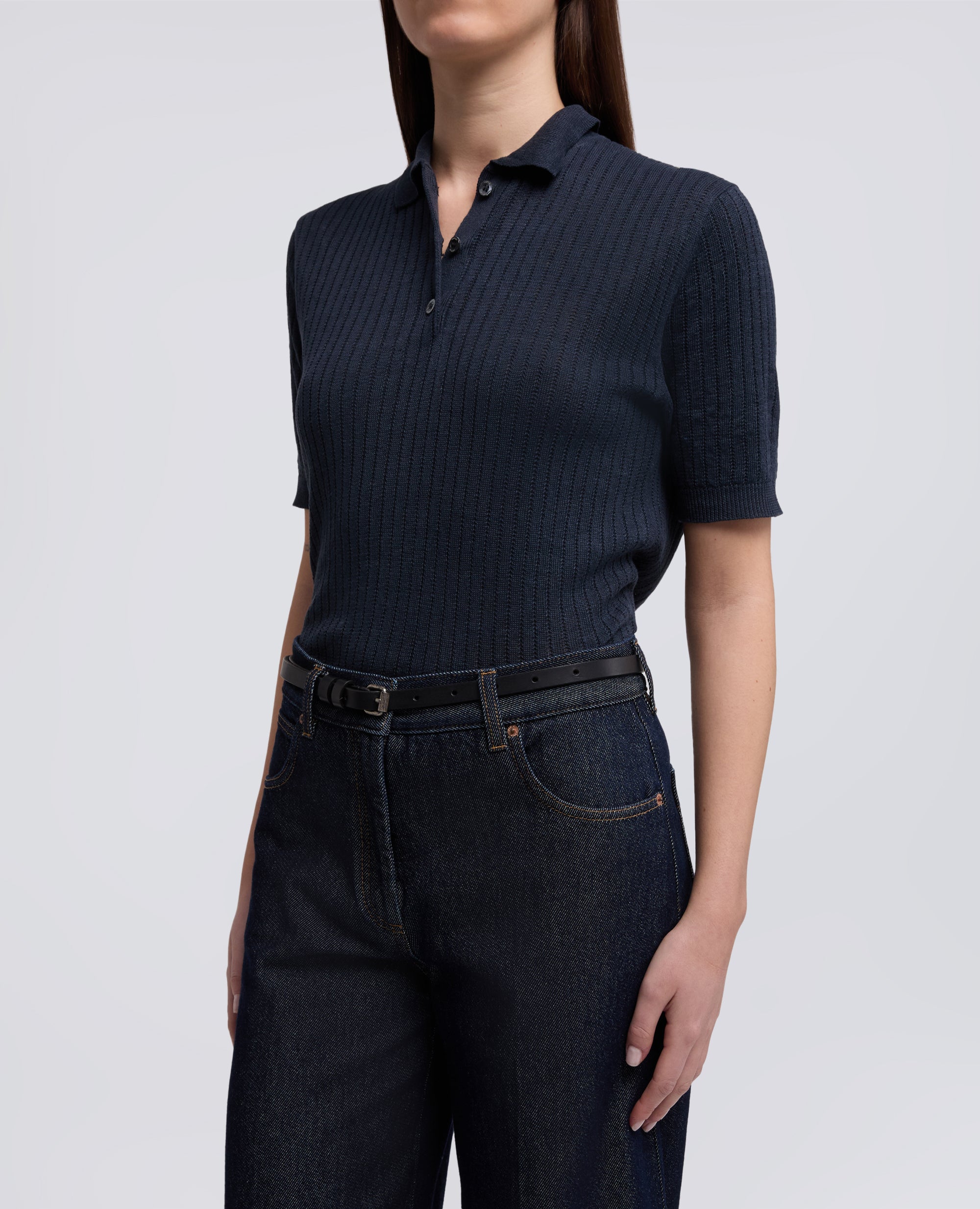 CINTURA DA DONNA IN PELLE-NERO-BLACK-NEGRO-SCHWARZ-NOIR