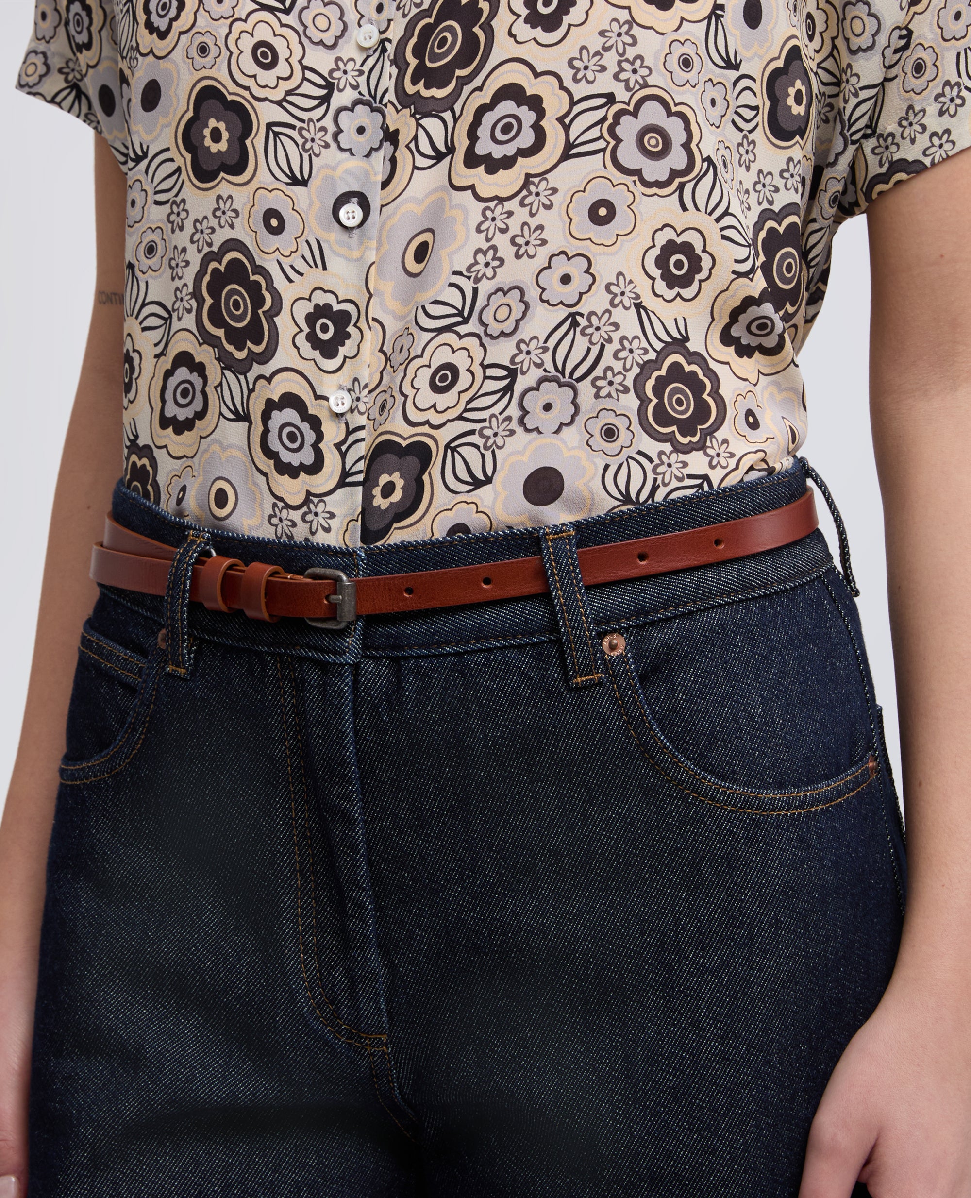 CINTURA DA DONNA IN PELLE-CUOIO-TAN-CUERO-HELLBRAUN-CUIR