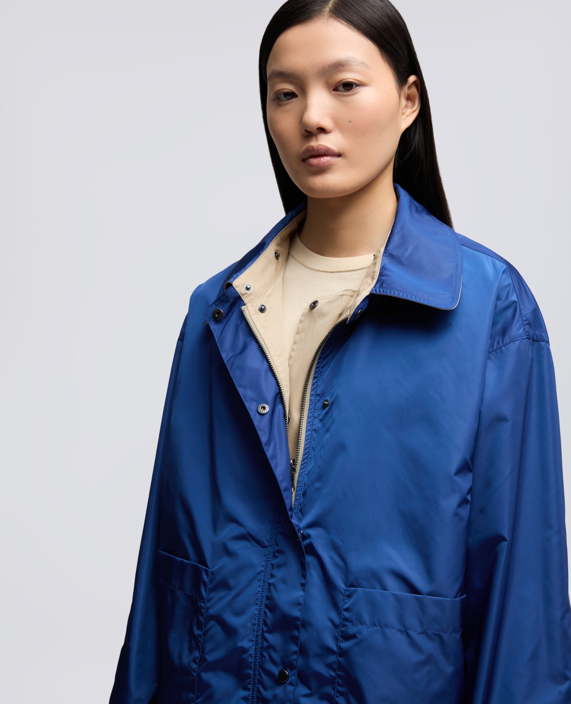 GIUBBOTTO REVERSIBILE  IN TWILL DI COTONE POLIAMMIDE E NYLON-COLONIALE-COLONIAL BEIGE-COLONIAL-KOLONIALBEIGE-COLONIAL