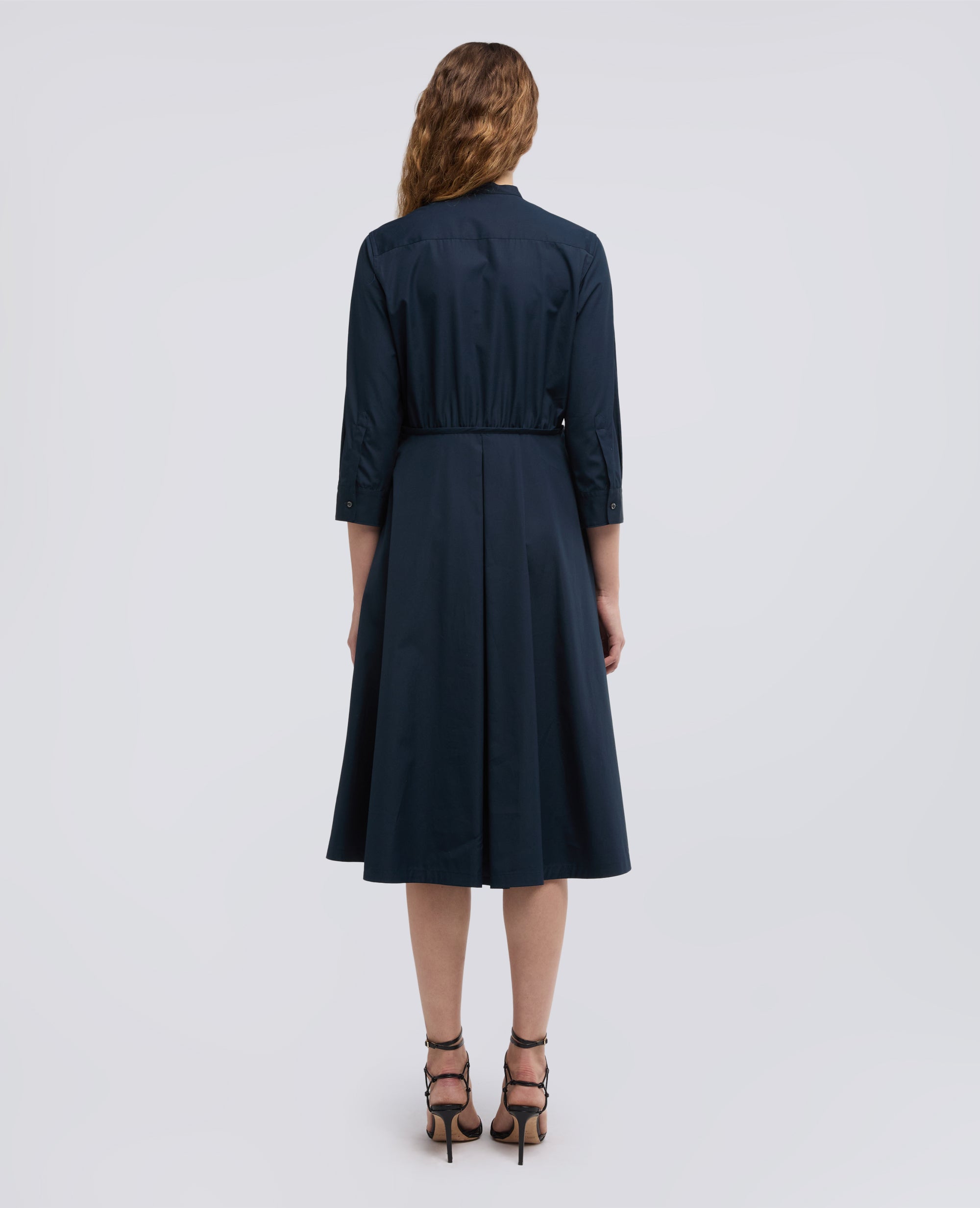 ABITO IN POPELINE DI COTONE-NAVY-NAVY-AZUL MARINO-NAVY-NAVY