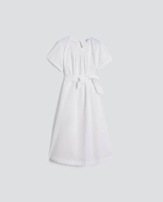 ABITO IN POPELINE COTONE-BIANCO-WHITE-BLANCO-WEISS-BLANC