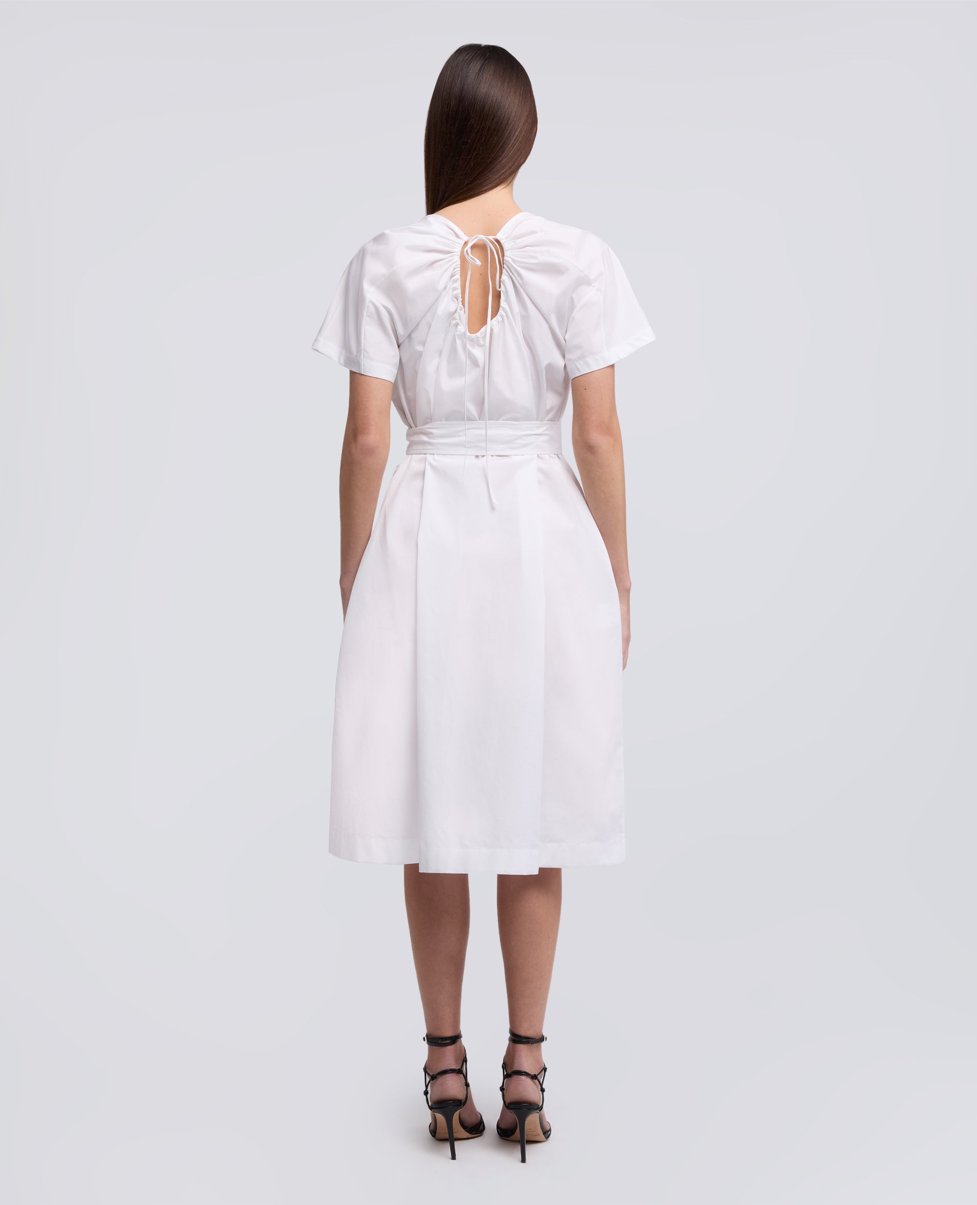 ABITO IN POPELINE COTONE-BIANCO-WHITE-BLANCO-WEISS-BLANC