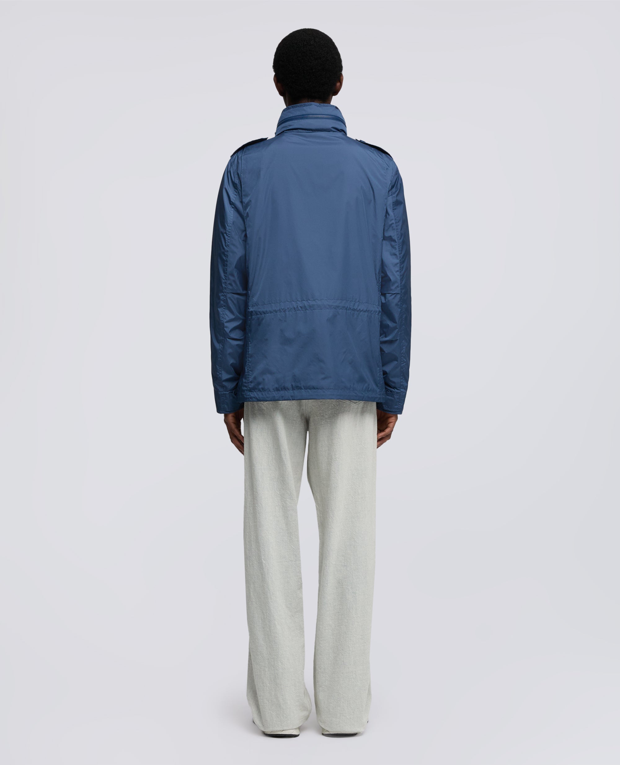 GIUBBOTTO MINI FIELD IN NYLON CON CAPPUCCIO STACCABILE-AVIO-AIR FORCE BLUE-AZUL MILITAR-AIR-BLEU AVIATION