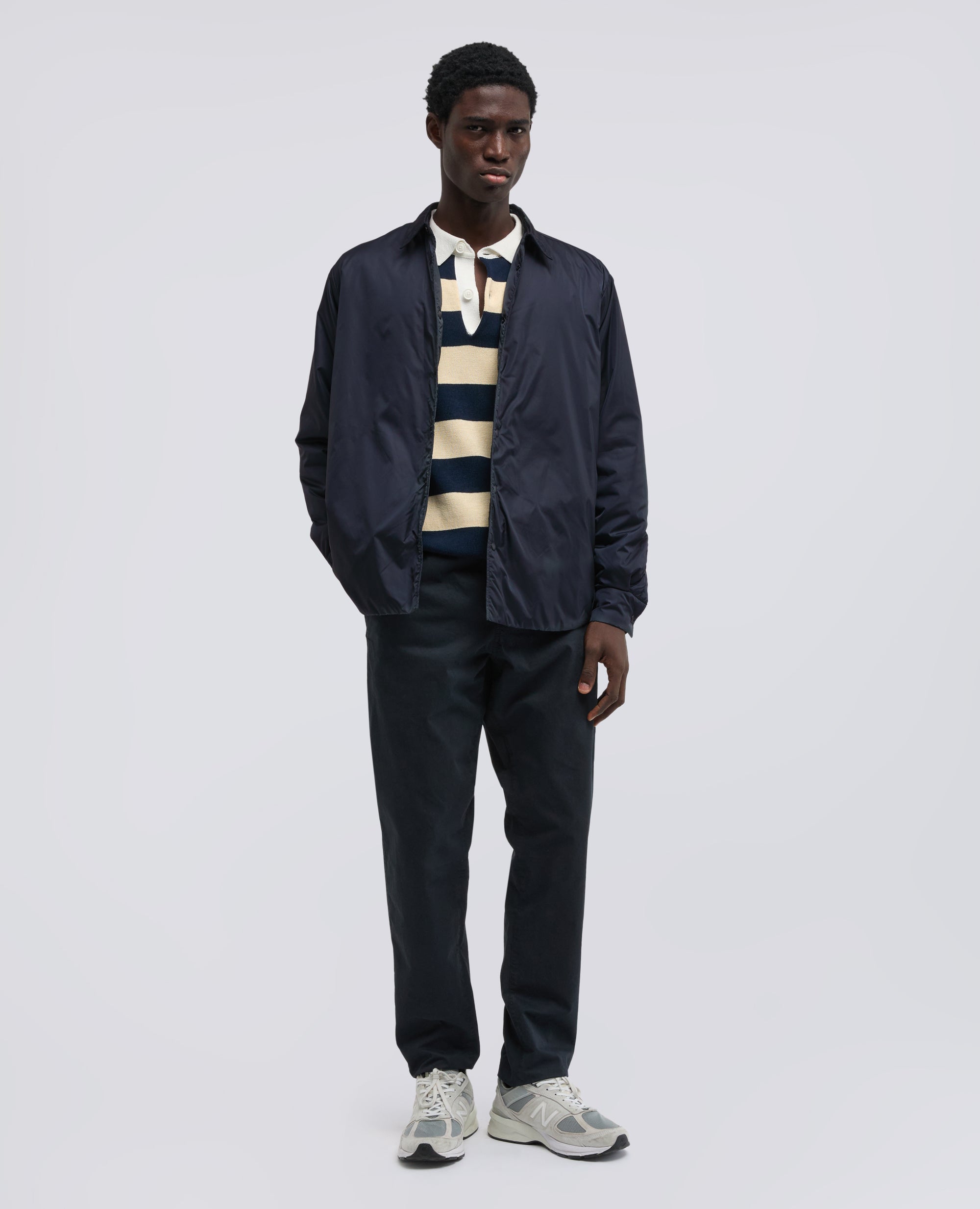 CAMICIA IN NYLON LEGGERO IMBOTTITA-NAVY-NAVY-AZUL MARINO-NAVY-NAVY