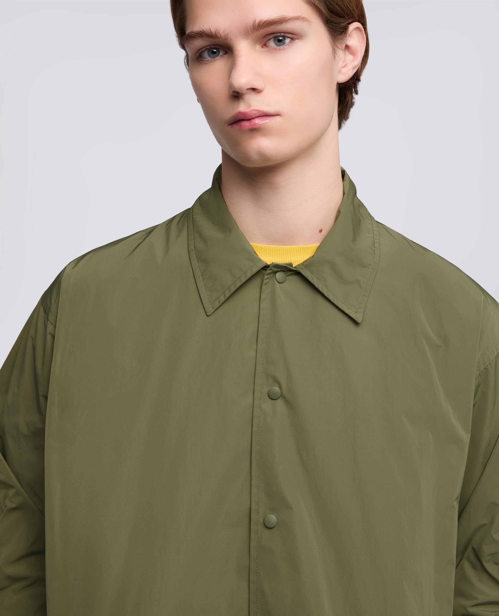 CAMICIA IN TAFFETA FODERATA IN NYLON LEGGERO-VERDE-GREEN-VERDE-GRUN-VERT