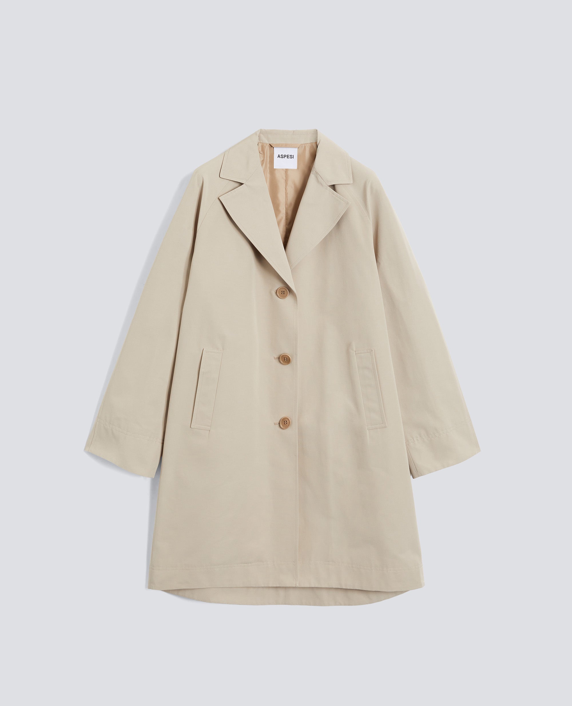 CAPPOTTO FODERATO IN TELA DI COTONE E POLIESTERE-SABBIA-SAND-ARENA-SAND-SABLE