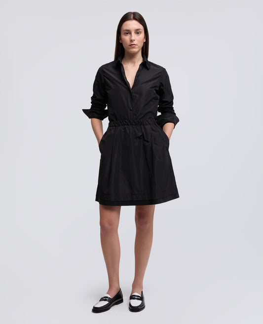 GIACCA CAMICIA SFODERATA IN POLIESTERE TECNICO-NERO-BLACK-NEGRO-SCHWARZ-NOIR