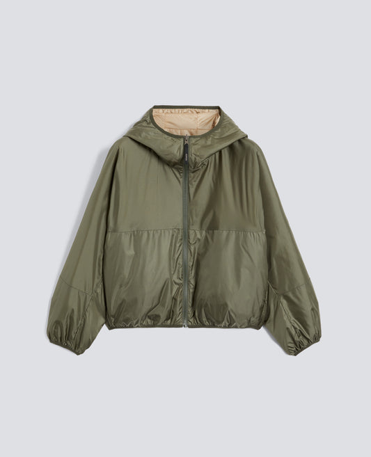 GIUBBOTTO REVERSIBILE BICOLORE IN NYLON-VERDE+BEIGE-VERDE+BEIGE-VERDE+BEIGE-VERDE+BEIGE-VERDE+BEIGE