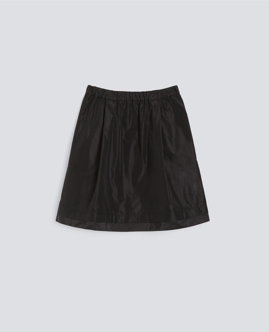 GONNA A PIEGHE IN POLIESTERE TECNICO-NERO-BLACK-NEGRO-SCHWARZ-NOIR