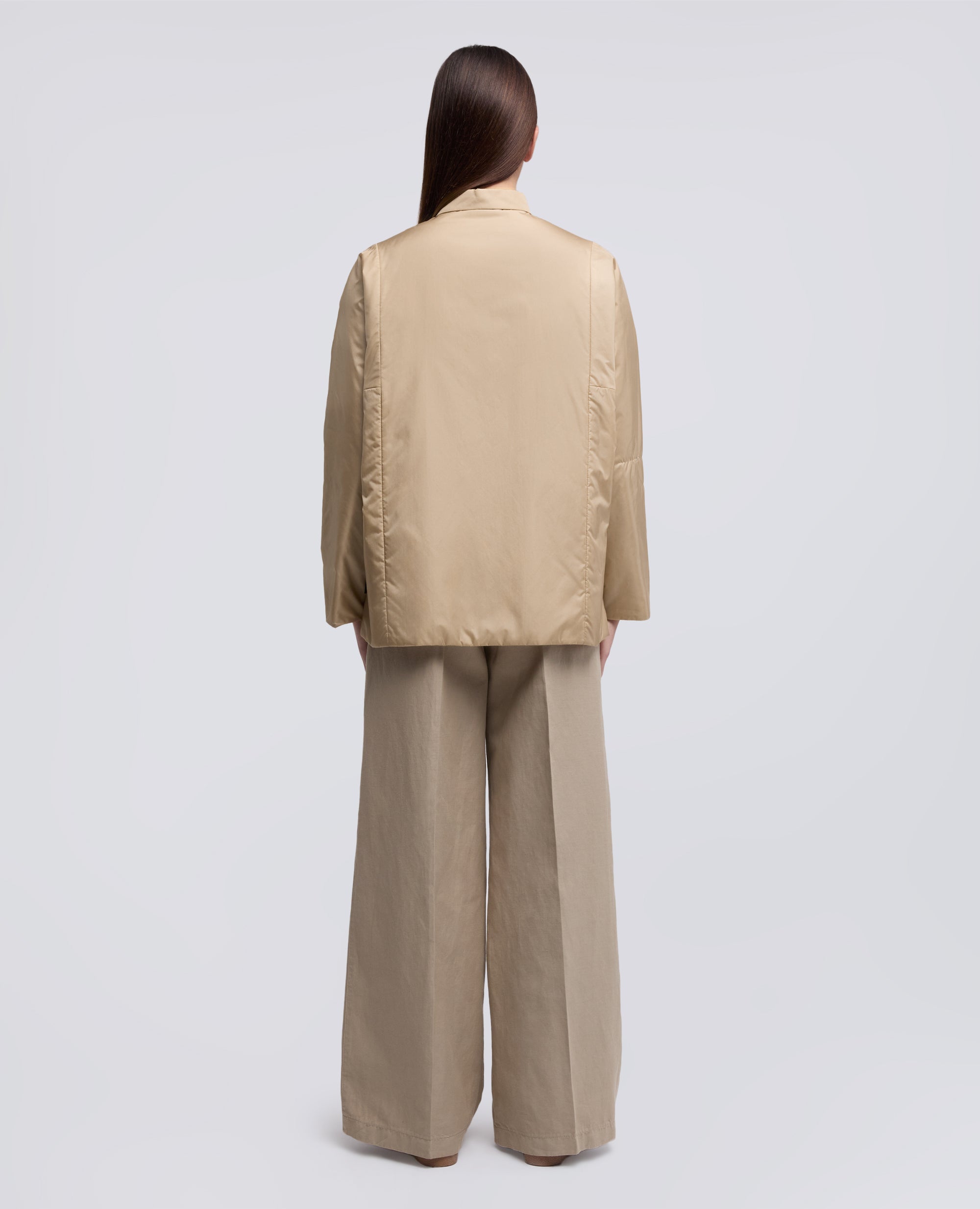 CAMICIA IN NYLON IMBOTTITA-BEIGE-BEIGE-BEIS-BEIGE-BEIGE