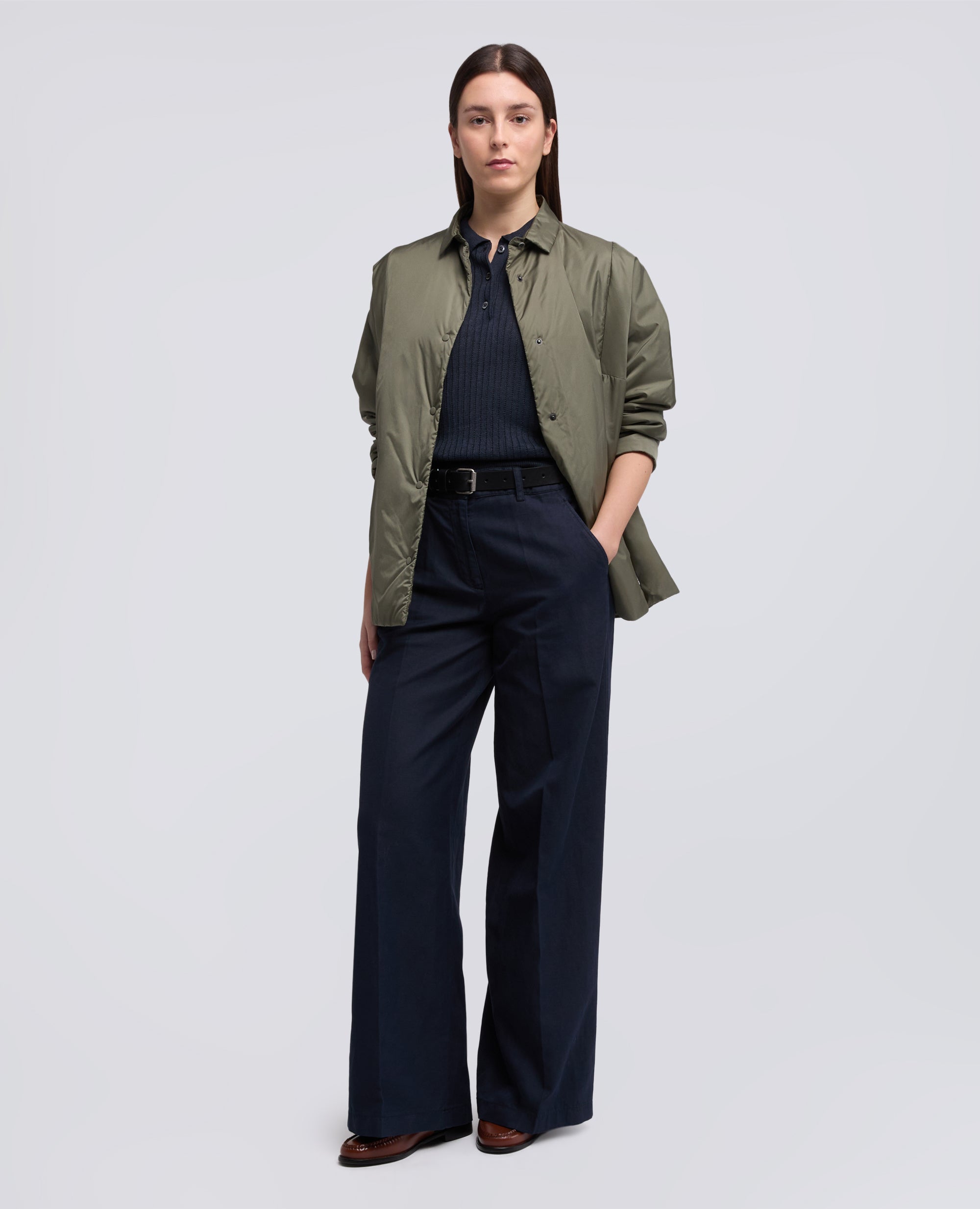 CAMICIA IN NYLON IMBOTTITA-OLIVA-OLIVE-OLIVA-OLIVEGRUN-VERT OLIVE