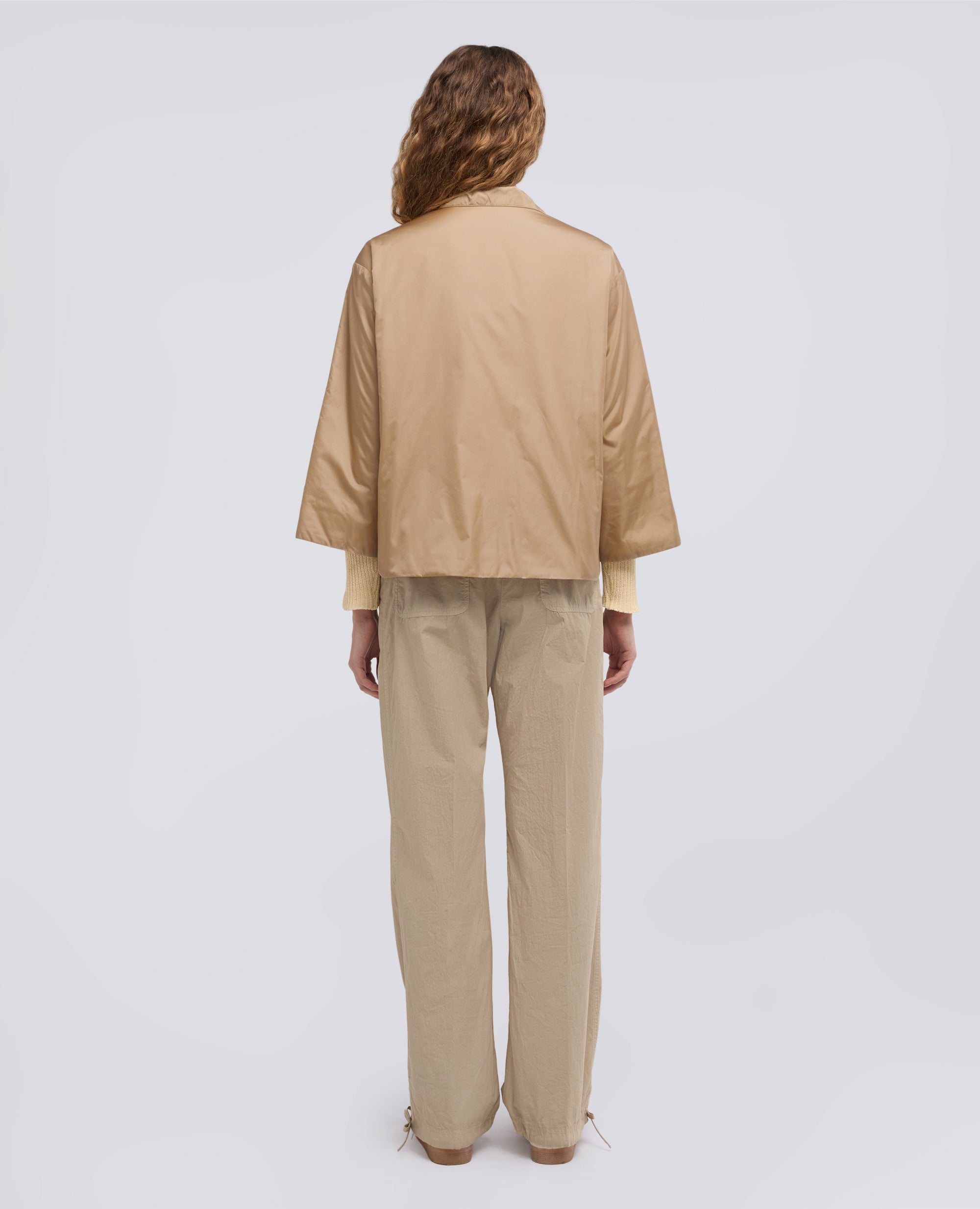 GIACCA IN NYLON-BEIGE-BEIGE-BEIS-BEIGE-BEIGE