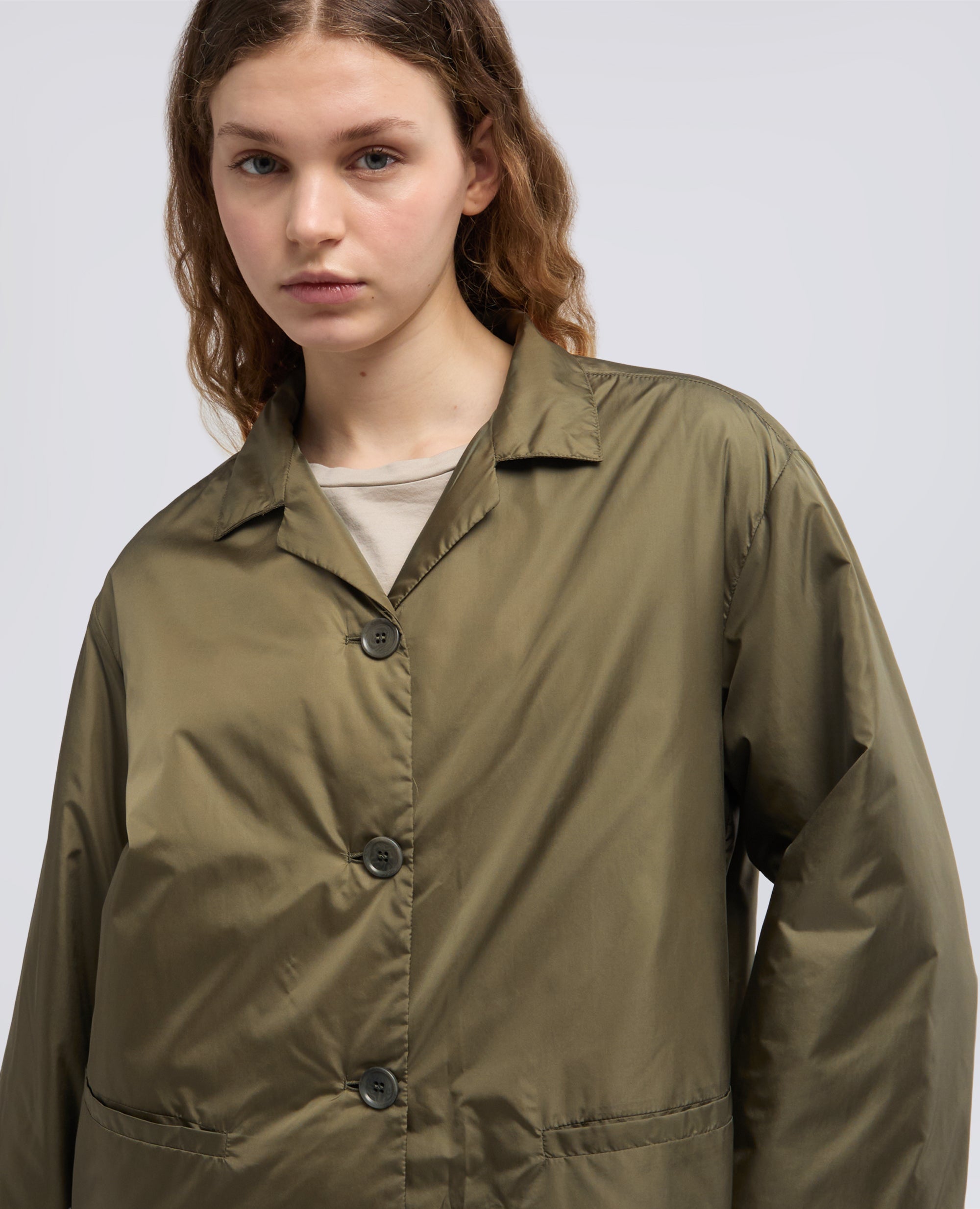 GIACCA IN NYLON-OLIVA-OLIVE-OLIVA-OLIVEGRUN-VERT OLIVE