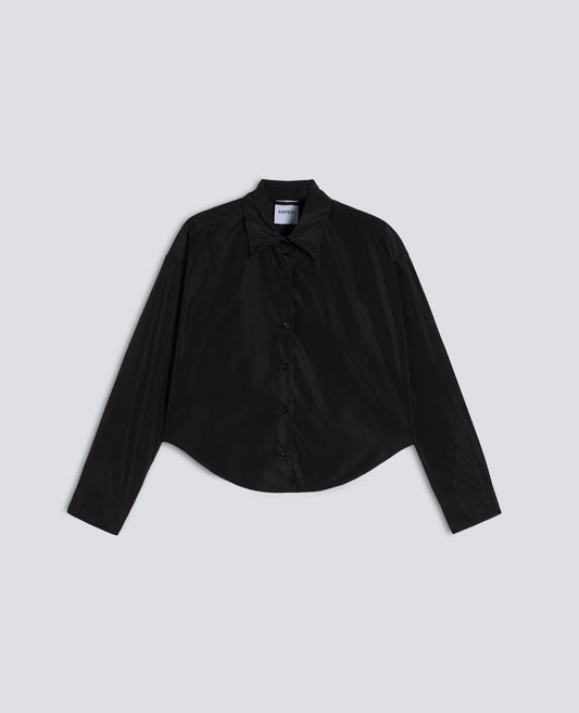 CAMICIA IN POLIESTERE TECNICO-NERO-BLACK-NEGRO-SCHWARZ-NOIR