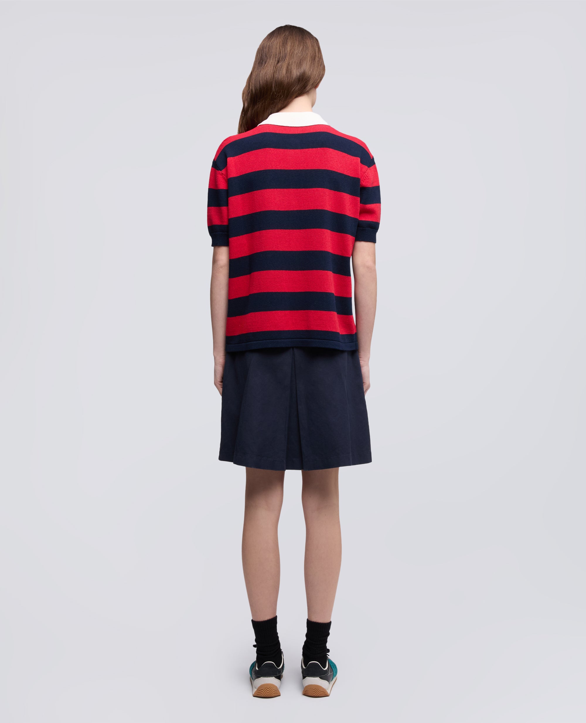 POLO IN COTONE A MANICHE CORTE-ROSSO/BLU-RED/BLUE-ROSSO/BLU-ROSSO/BLU-ROSSO/BLU