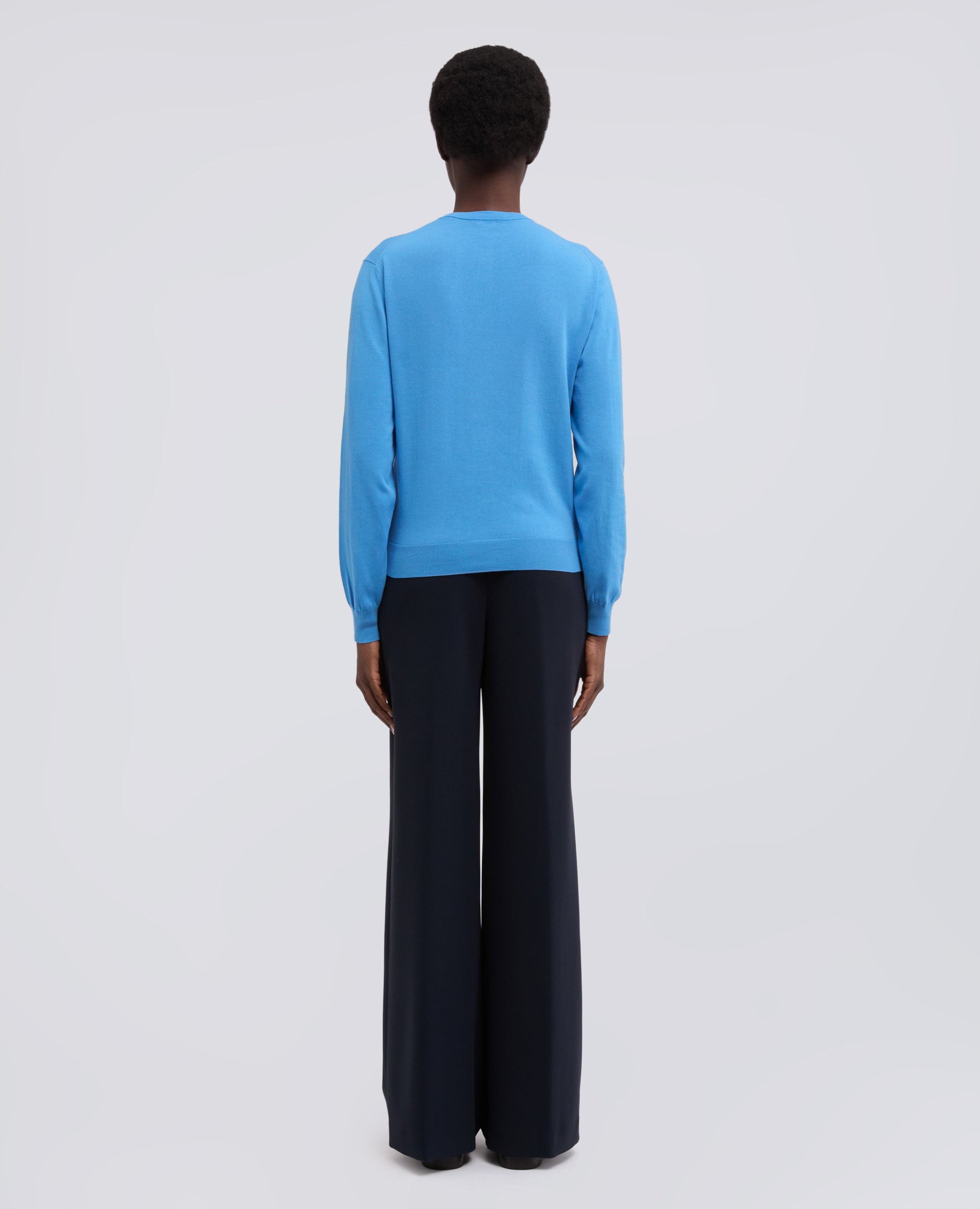 CARGIDAN GIROCOLLO IN COTONE-AZZURRO-SKY BLUE-AZUL CLARO-HIMMELBLAU-BLEU CIEL