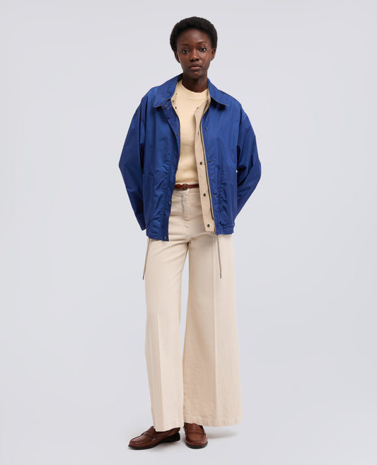 MAGLIA GIROCOLLO A MANICHE LUNGHE IN COTONE-NATURALE-NATURAL-NATURAL-NATURLICH-NATUREL