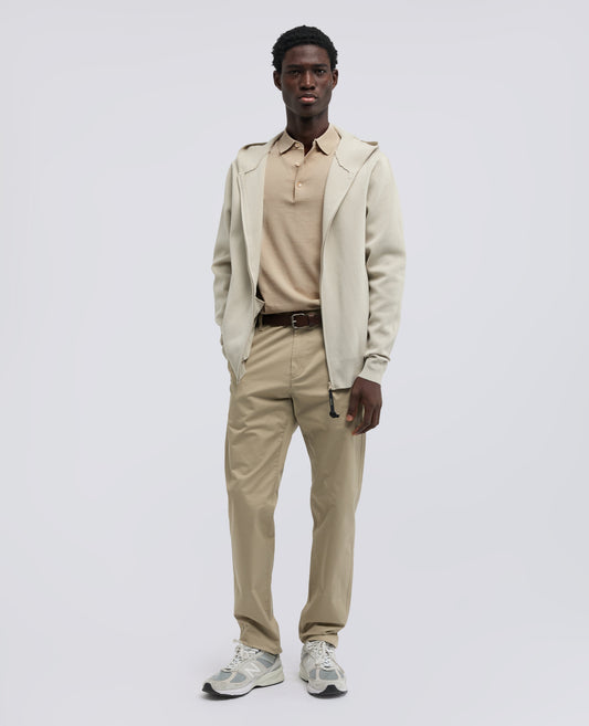 POLO IN COTONE CON BOTTONI IN MADREPERLA-SABBIA-SAND-ARENA-SAND-SABLE