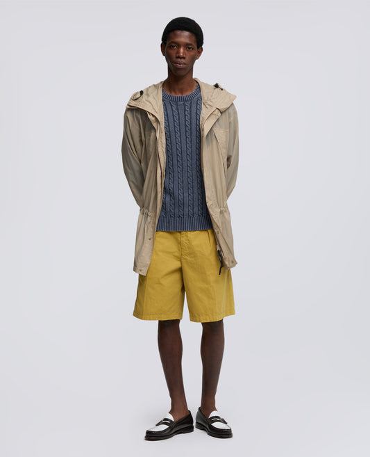 MAGLIA GIROCOLLO IN COTONE TINTO CAPO-BLU-BLUE-AZUL-BLAU-BLEU