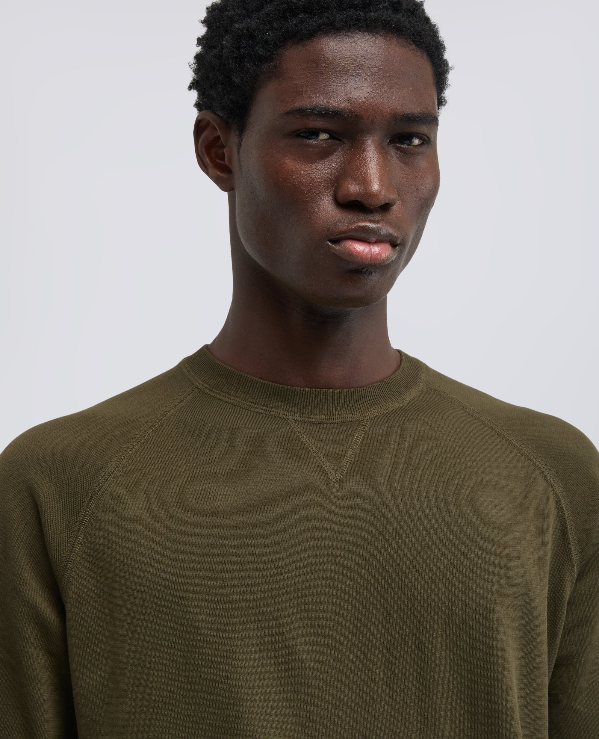 MAGLIA GIROCOLLO IN COTONE-MILITARE-MILITARY-MILITAR-MILITAR-MILITAIRE