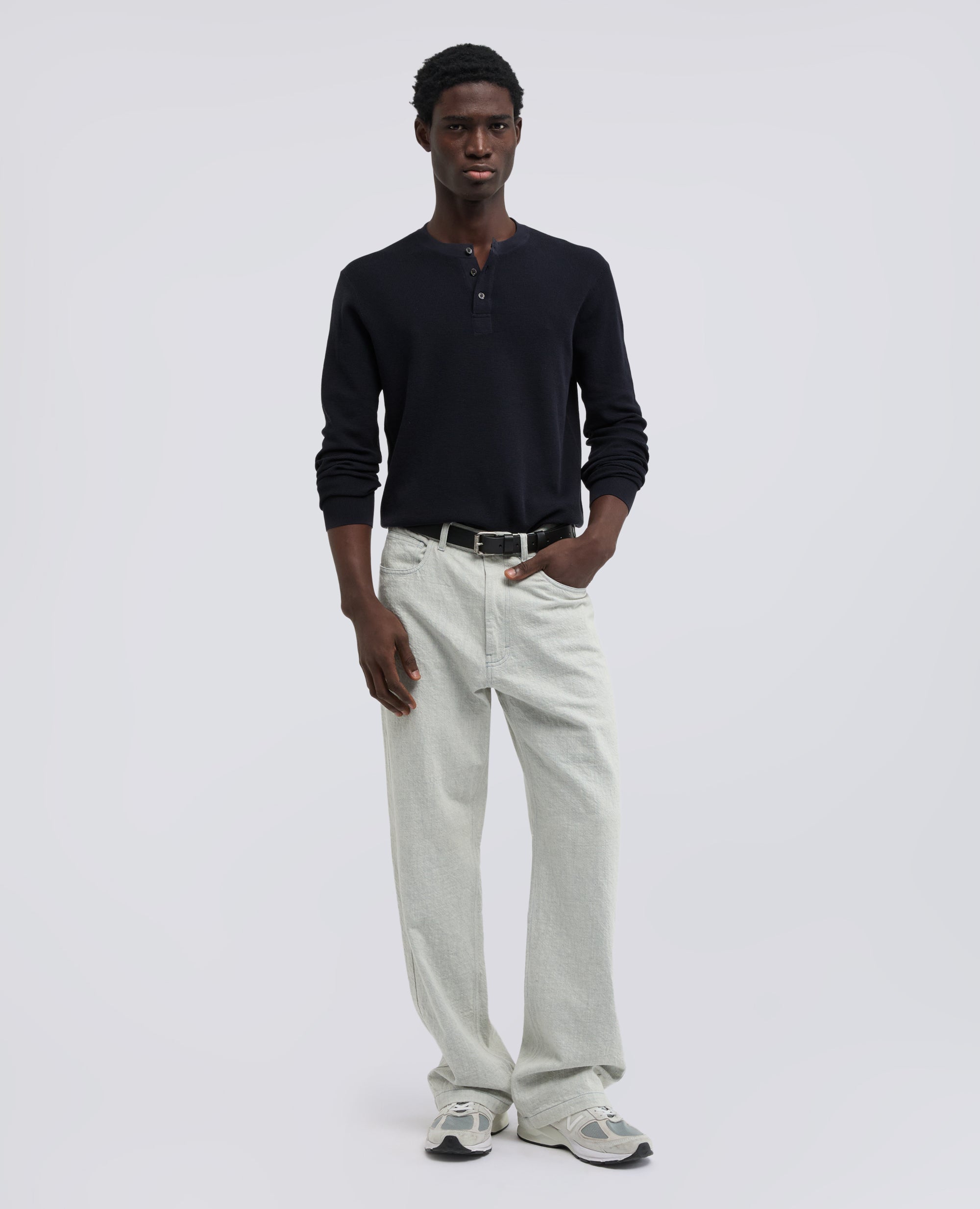 MAGLIA GIROCOLLO IN COTONE-NAVY-NAVY-AZUL MARINO-NAVY-NAVY