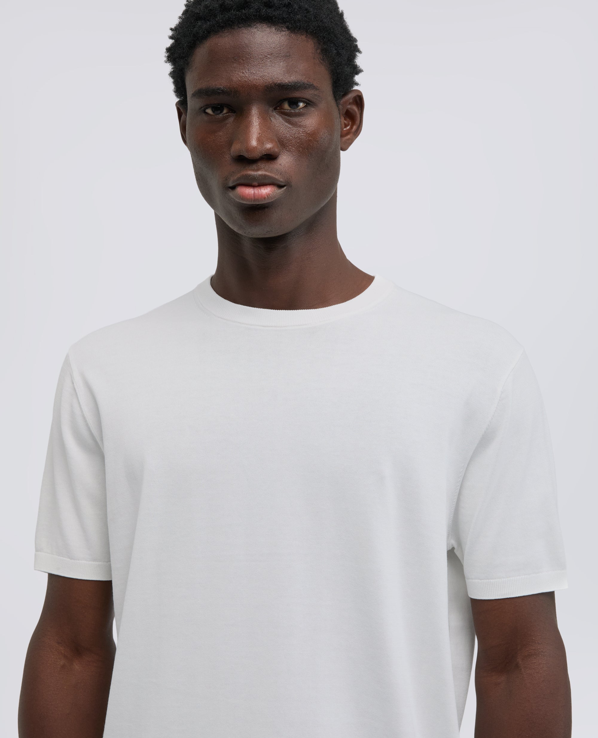 T-SHIRT IN COTONE-BIANCO-WHITE-BLANCO-WEISS-BLANC