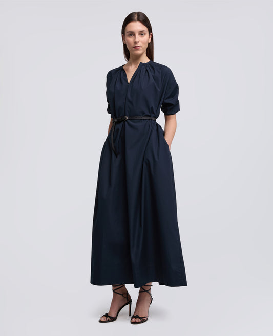 ABITO IN POPELINE COTONE TINTO PEZZA-----