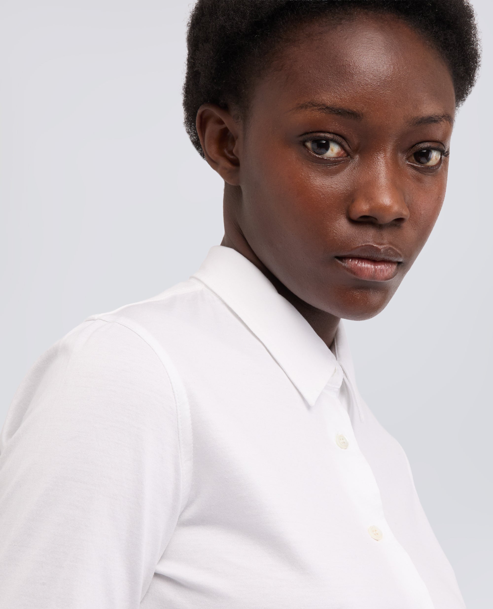 CAMICIA IN JERSEY DI COTONE-BIANCO-WHITE-BLANCO-WEISS-BLANC