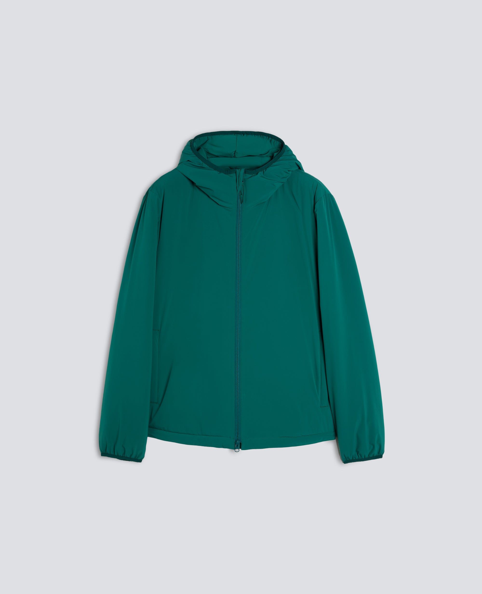 GIUBBOTTO CAPPUCCIO IN NYLON LEGGERO-VERDE-GREEN-VERDE-GRUN-VERT