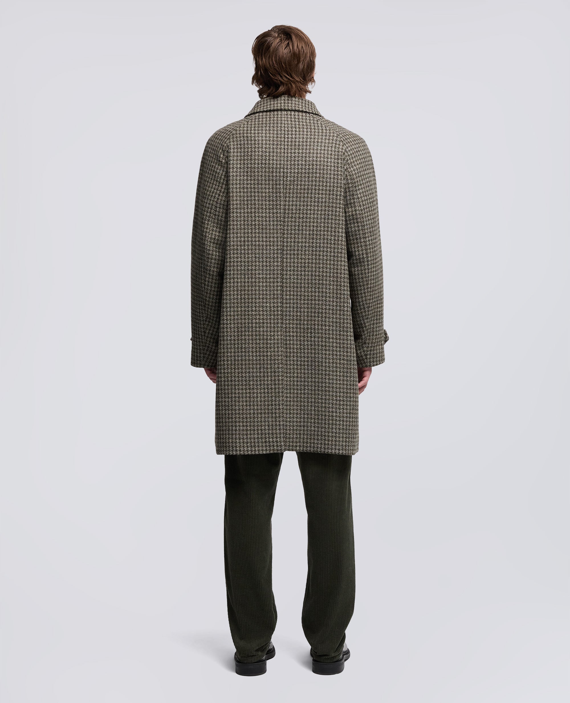 CAPPOTTO PASCAL IN PIED-DE-POULE IN LANA-MILITARE-MILITARY-MILITAR-MILITAR-MILITAIRE