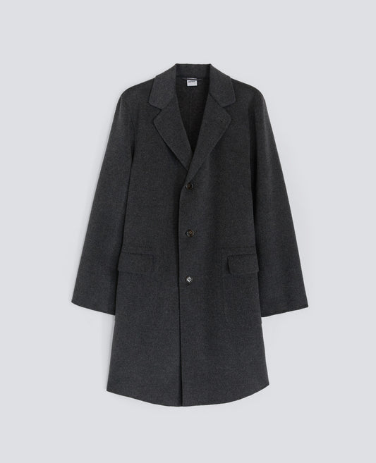 CAPPOTTO FRANZ IN DOUBLE DI LANA-ANTRACITE-CHARCOAL-ANTRACITA-ANTHRAZIT-ANTHRACITE