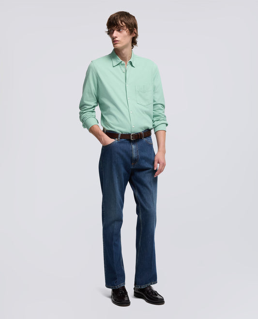 CAMICIA IN JERSEY VELLUTATO-MENTA-MINT-MENTA-MENTA-MENTA