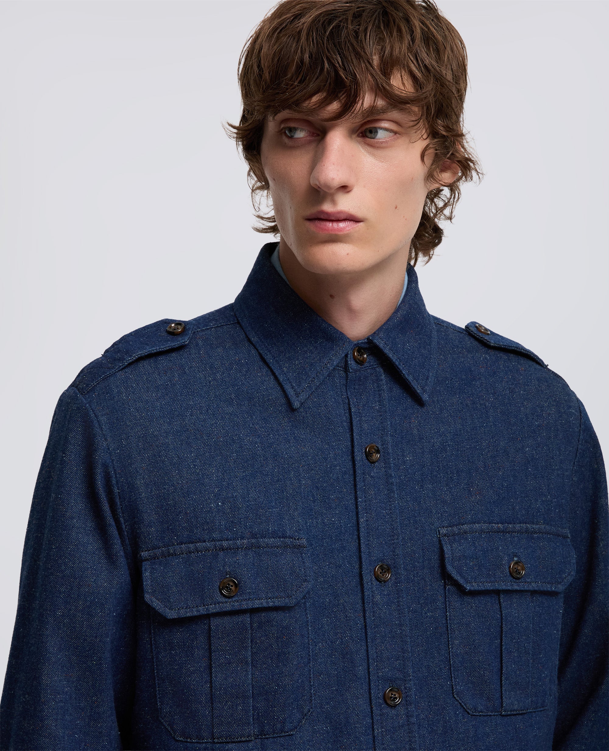 CAMICIA TRACY IN DENIM-DENIM-DENIM-DENIM-DENIM-DENIM