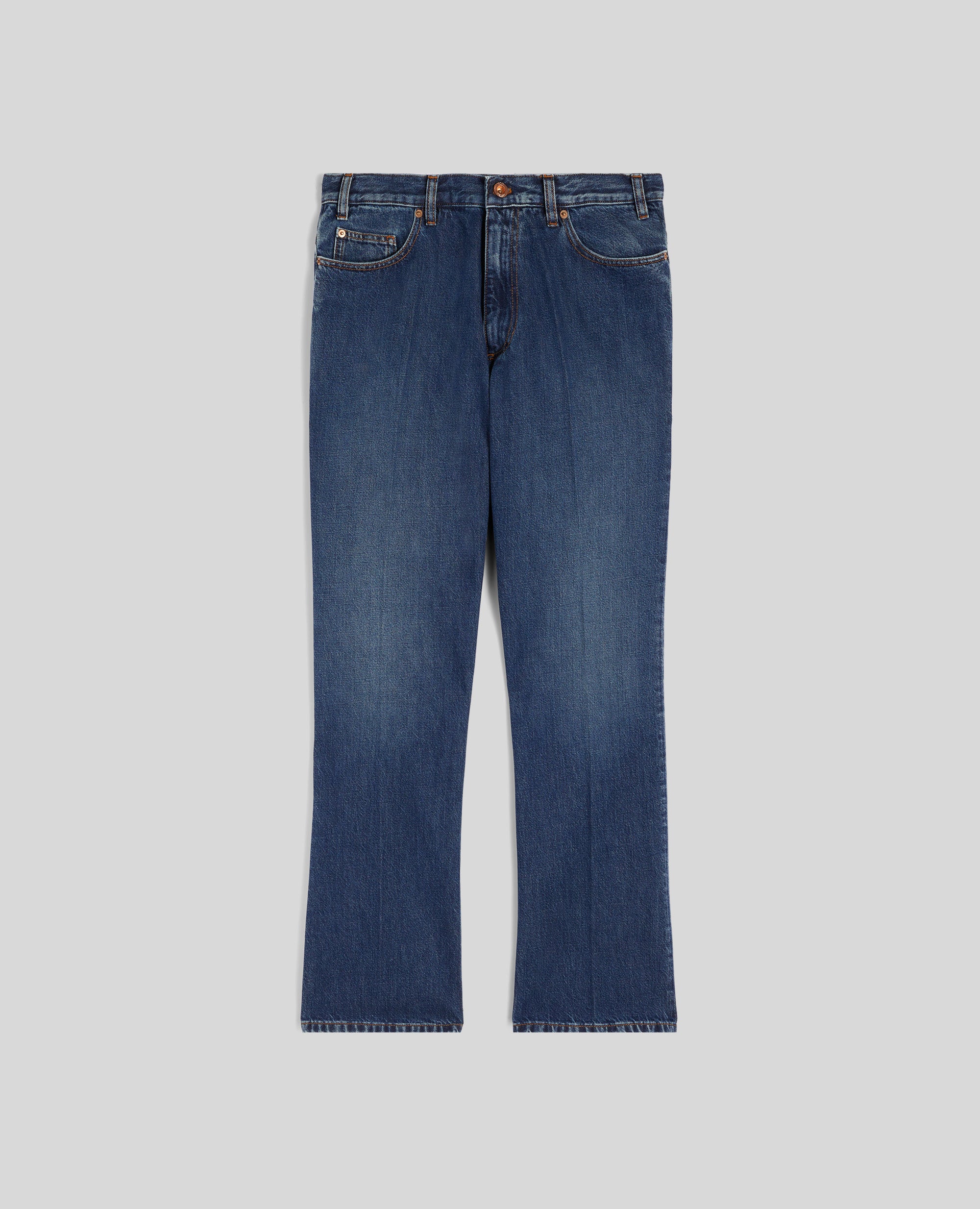 PANTALONE PRESS IN DENIM DI COTONE-DENIM-DENIM-DENIM-DENIM-DENIM