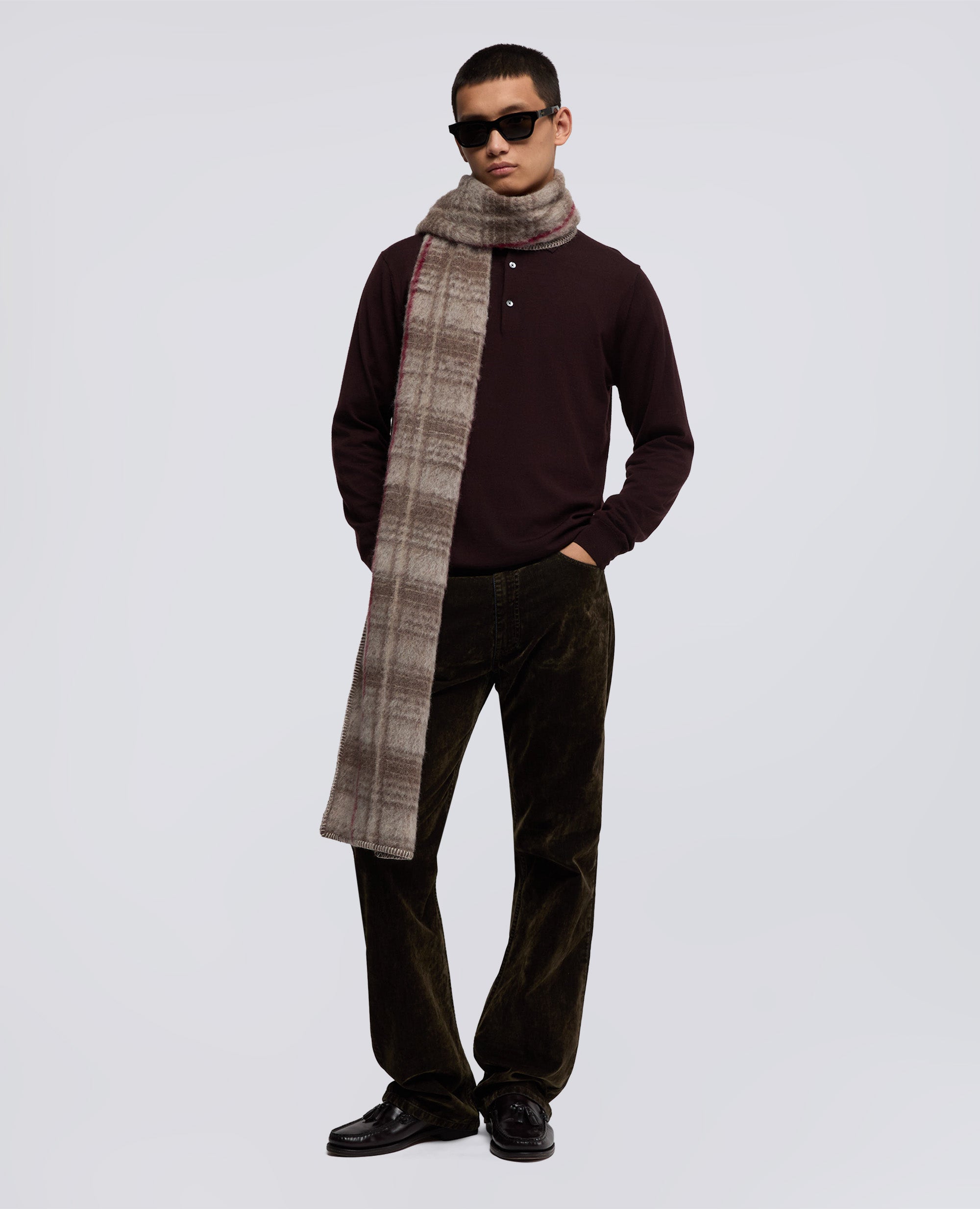 SCIARPA IN LANA PIRENAICA-CHECK BEIGE-CHECK BEIGE-CHECK BEIGE-CHECK BEIGE-CHECK BEIGE