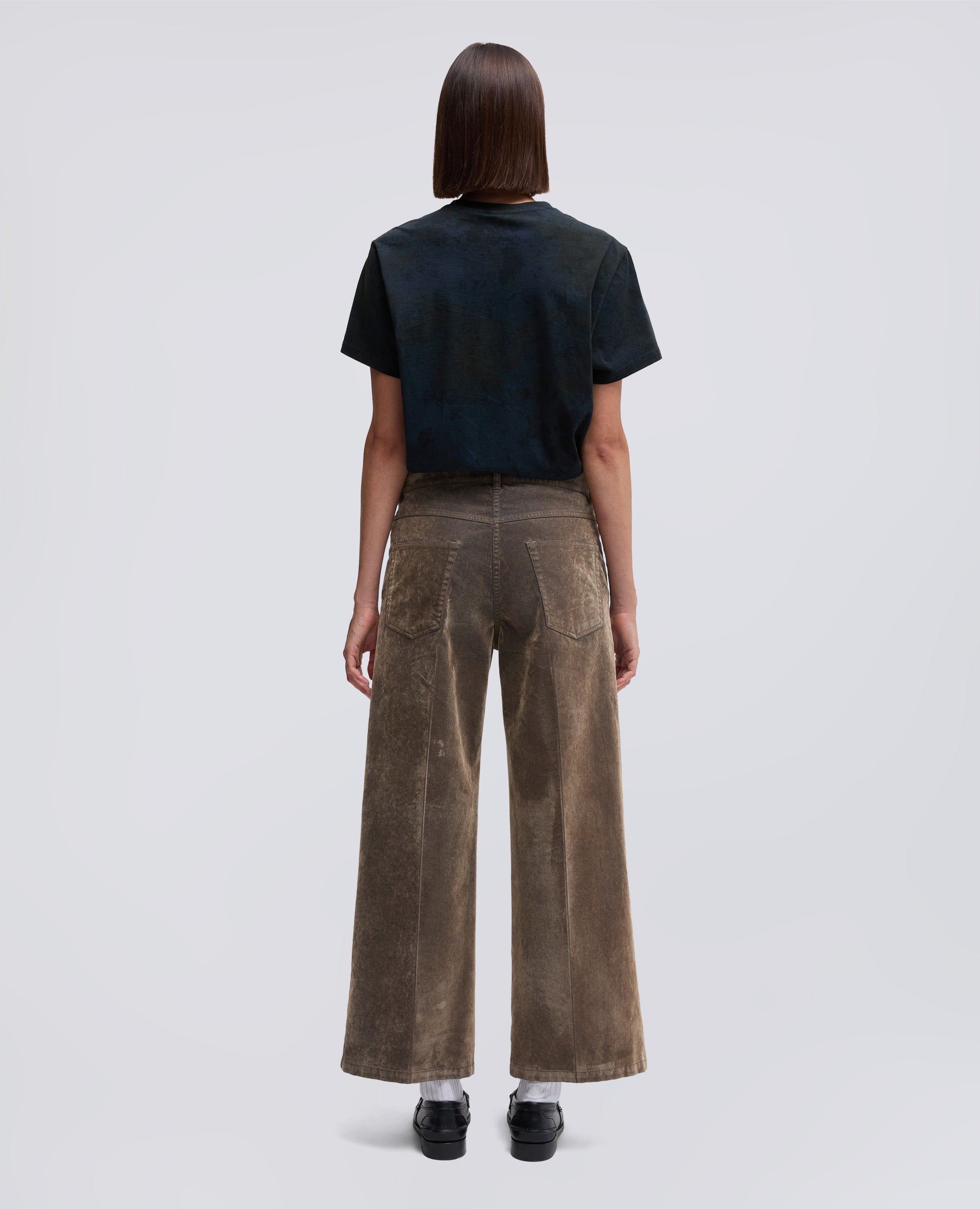 PANTALONE IN DENIM FLOCCATO DELAVE-TORTORA-DOVE GREY-T¢RTOLA-TAUBENGRAU-TOURTERELLE