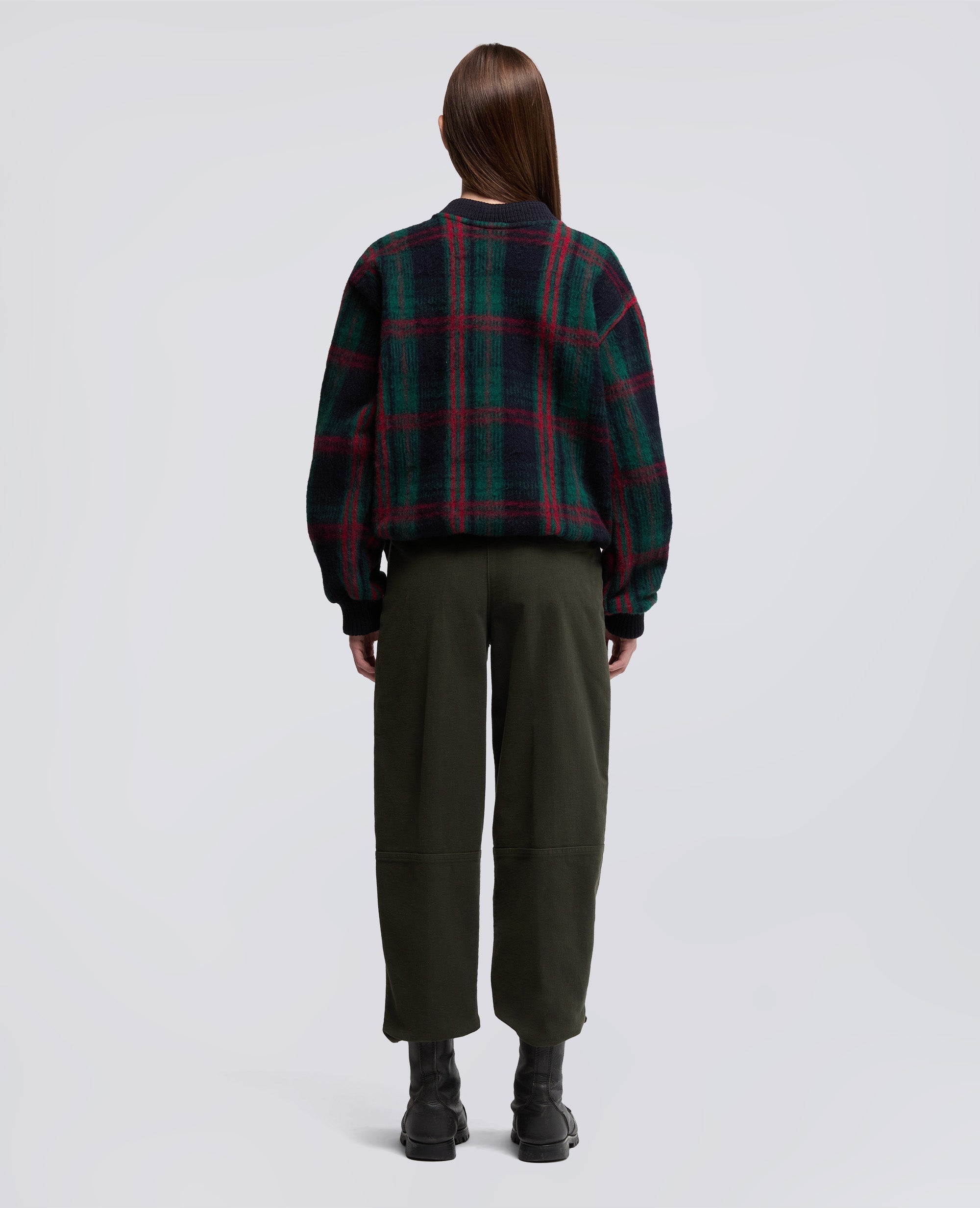 PANTALONE IN FUSTAGNO STRETCH-MILITARE-MILITARY-MILITAR-MILITAR-MILITAIRE