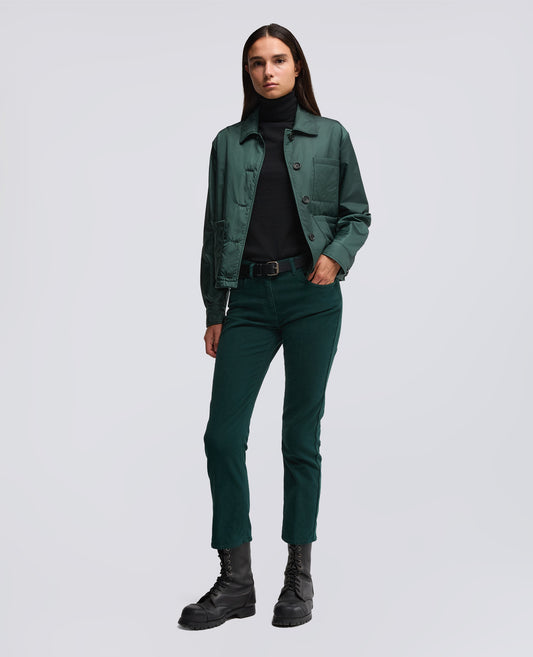 PANTALONE IN FUSTAGNO STRETCH-VERDE INGLESE-BRITISH RACING GREEN-VERDE INGLES-ENGLISCHES GRUN-VERT ANGLAIS