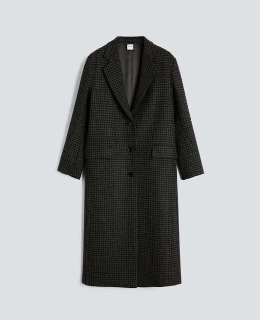 CAPPOTTO IN LANA SHETLAND-NERO-BLACK-NEGRO-SCHWARZ-NOIR