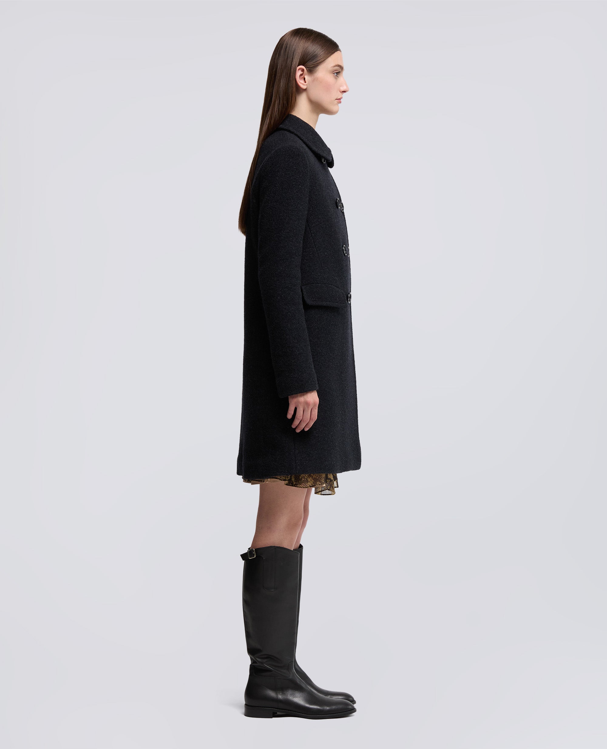 CAPPOTTO DOPPIOPETTO IN LANA COTTA-NAVY-NAVY-AZUL MARINO-NAVY-NAVY