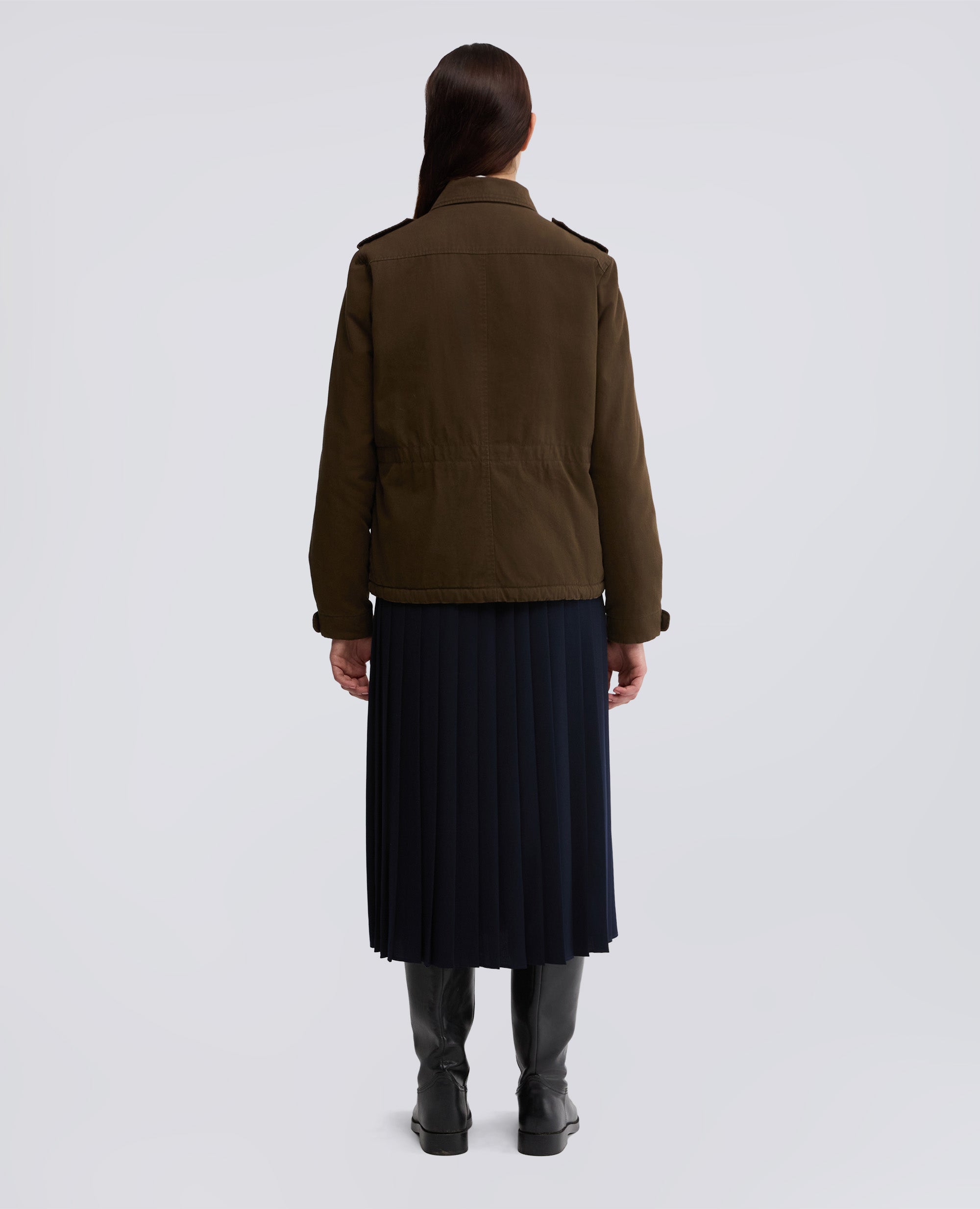 GIUBBOTTO IN TELA DI COTONE CERATO-MILITARE-MILITARY-MILITAR-MILITAR-MILITAIRE