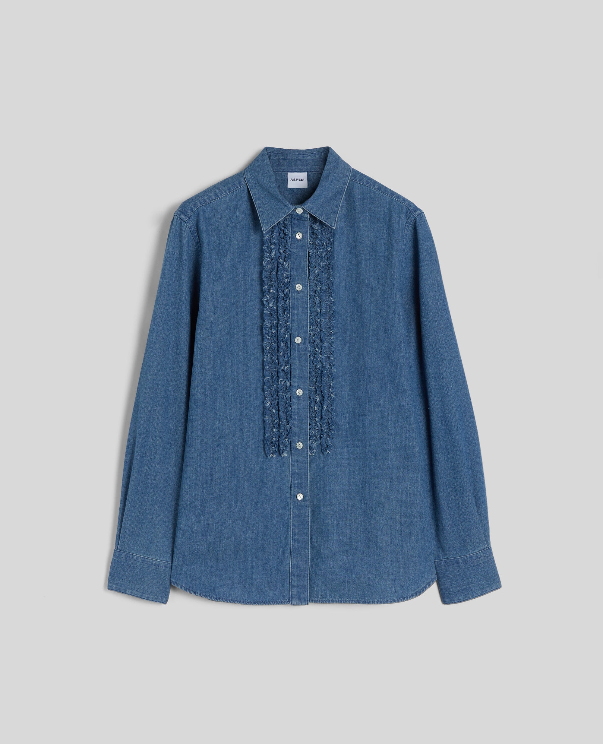 CAMICIA IN CHAMBRAY DI COTONE-DENIM-DENIM-DENIM-DENIM-DENIM
